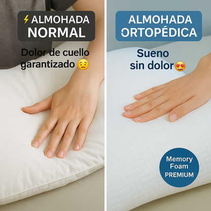 Combo de 4 Almohadas Viscoelásticas ConfortPlus™ – Alivio de Dolor y Descanso Profundo